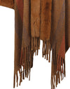 Color Block Fringe Detail Poncho