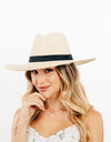 Fame Basket Weave Straw Sun Hat