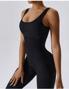 Wide Strap Sleeveless Active Jumpsuit