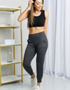 Leggings Depot Full Size Wide Waistband Cropped Joggers