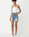 RISEN High Waisted Distressed Denim Shorts