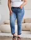 Judy Blue Full Size Release Hem Cropped Bootcut Jeans