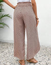 Tied Printed Wide Leg Pants