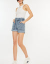 Kancan Ultra High Rise Paperbag Denim Shorts