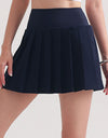 Pleated Elastic Waistband Sports Skirt