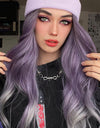 Elegant Wave Full Machine Synthetic Wigs in Purple 26''