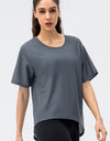 Round Neck Short Sleeve Active Tee