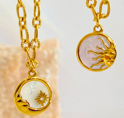 Round Pendant Stainless Steel Necklace