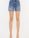 Kancan Distressed High Waist Denim Shorts