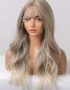 13*2" Lace Front Wigs Synthetic Long Wave 24" 150% Density in Medium Blonde Highlights