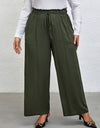 Plus Size Tied Wide Leg Pants