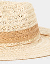 Fame Contrast Straw Braided Sun Hat