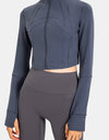 Zip Front Cropped Sports Jacket