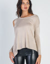 UNIQ Cold Shoulder Long Sleeve Knit Top