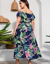 Full Size Floral Off-Shoulder Maxi Dress