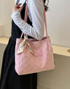 Braided Strap Polyester Tote Bag