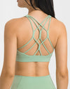 Breathable Crisscross Back Sports Bra