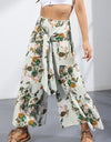 Printed Tie-Front Culottes