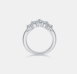 Inlaid Moissanite 925 Sterling Silver Ring