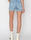 RISEN Distressed Mid-Rise Waist Denim Shorts