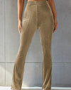 Ribbed High Waist Flare Pants