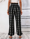 Tied Printed High Waist Pants