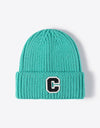 Letter C Patch Cuffed Beanie