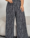 Plus Size High Waist Wide Pants