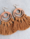 Tassel Detail Geometric Earrings