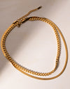 18K Gold-Plated Double Layered Necklace