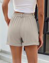 Roll Trim Half Elastic Waist Shorts