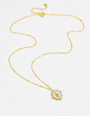 18K Gold-Plated Spring Ring Closure Pendant Necklace