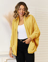 Open Front  Cardigan with Pockets