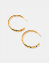 Zircon 18K Gold-Plated C-Hoop Earrings