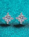 Four Leaf Clover 2 Carat Moissanite Stud Earrings