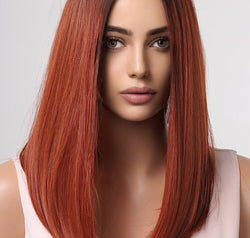 13*2" Full-Machine Wigs Synthetic Mid-Length Straight 27"