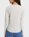 Round Neck Long Sleeve Sport Top