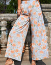 Printed Wide Leg Long Pants