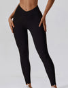 Slim Fit Wide Waistband Sports Leggings