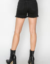 RISEN Full Size High Waist Raw Hem Denim Shorts