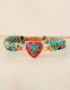 Handmade Heart Shape Natural Stone Bracelet