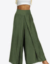 Smocked Split Wide Leg Long Pants