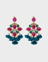 Flower Shape Rhinestone Alloy Dangle Earrings