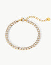 Inlaid Zircon 18K Gold Plated Bracelet