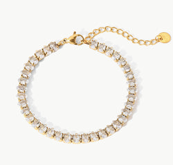 Inlaid Zircon 18K Gold Plated Bracelet