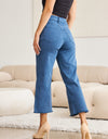 RFM Crop Chloe Full Size Tummy Control High Waist Raw Hem Jeans