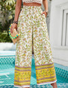 Printed High Waist Wide Leg Pants