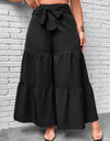 Plus Size Tiered Wide Leg Pants