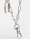 Double Layered Iron Chain Belt with Lock Charm