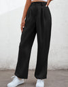 High Waist Straight Leg Pants